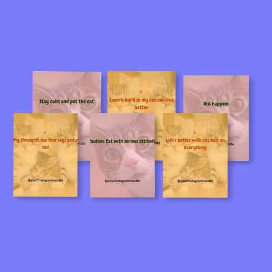 Funny Cat Lover Quotes Canva Template: Editable Social Media Content