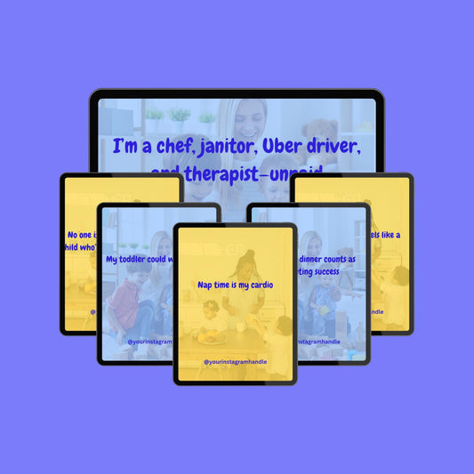 100 Funny Parenting Quotes Canva Template: Mom & Dad Humor (Digital Download