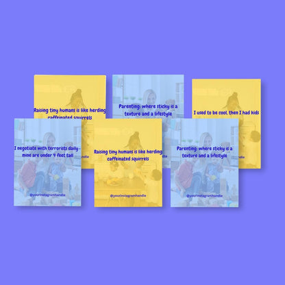 100 Funny Parenting Quotes Canva Template: Mom & Dad Humor (Digital Download