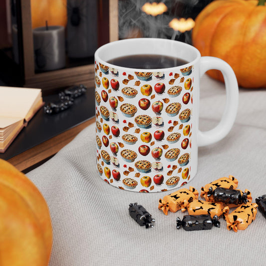 Autumn Pie Ceramic Mug: Cozy Fall Kitchen Decor