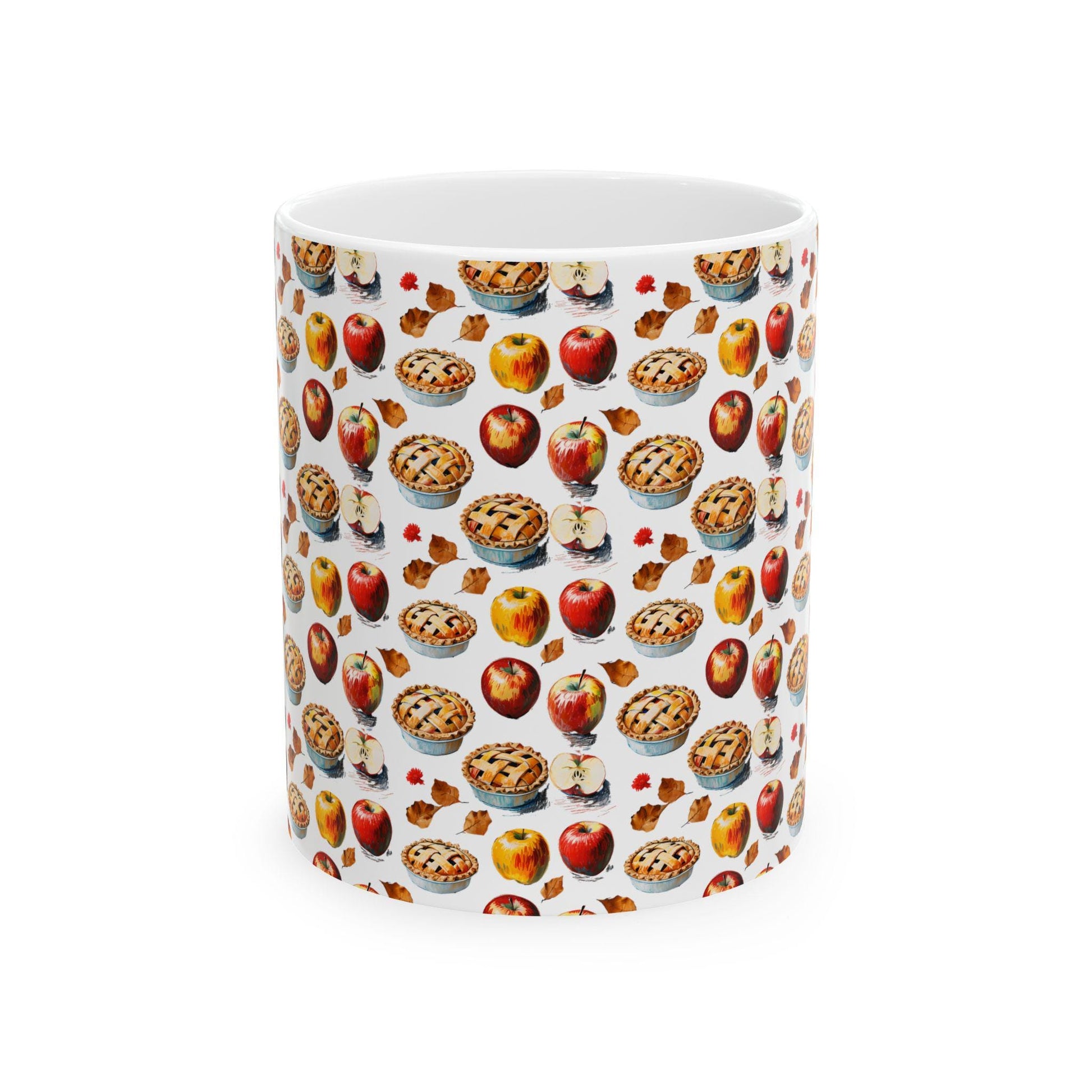 Autumn Pie Ceramic Mug: Cozy Fall Kitchen Decor