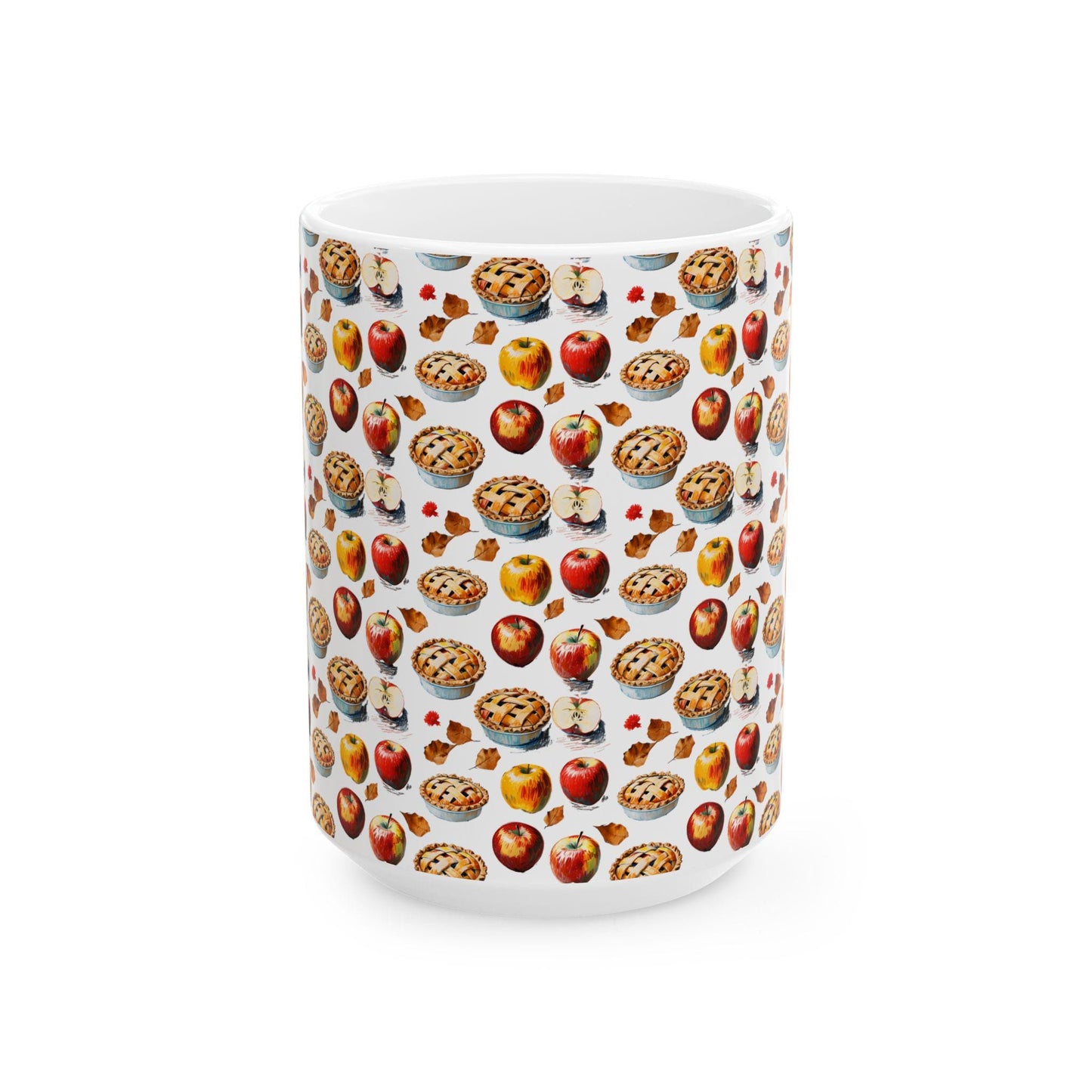 Autumn Pie Ceramic Mug: Cozy Fall Kitchen Decor