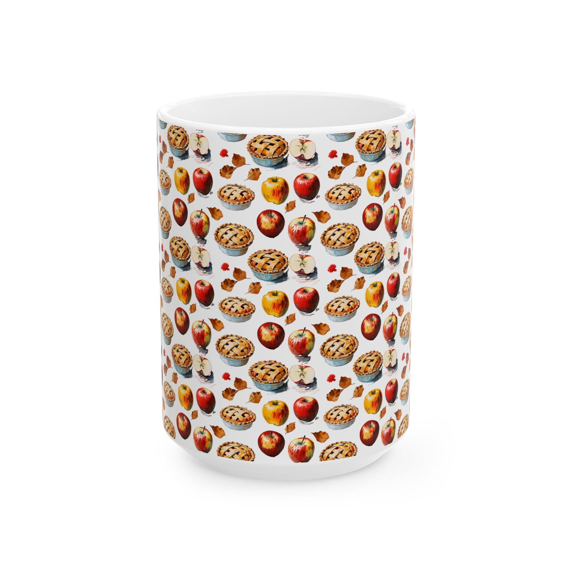 Autumn Pie Ceramic Mug: Cozy Fall Kitchen Decor