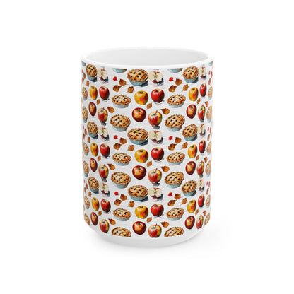 Autumn Pie Ceramic Mug: Cozy Fall Kitchen Decor