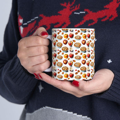 Autumn Pie Ceramic Mug: Cozy Fall Kitchen Decor