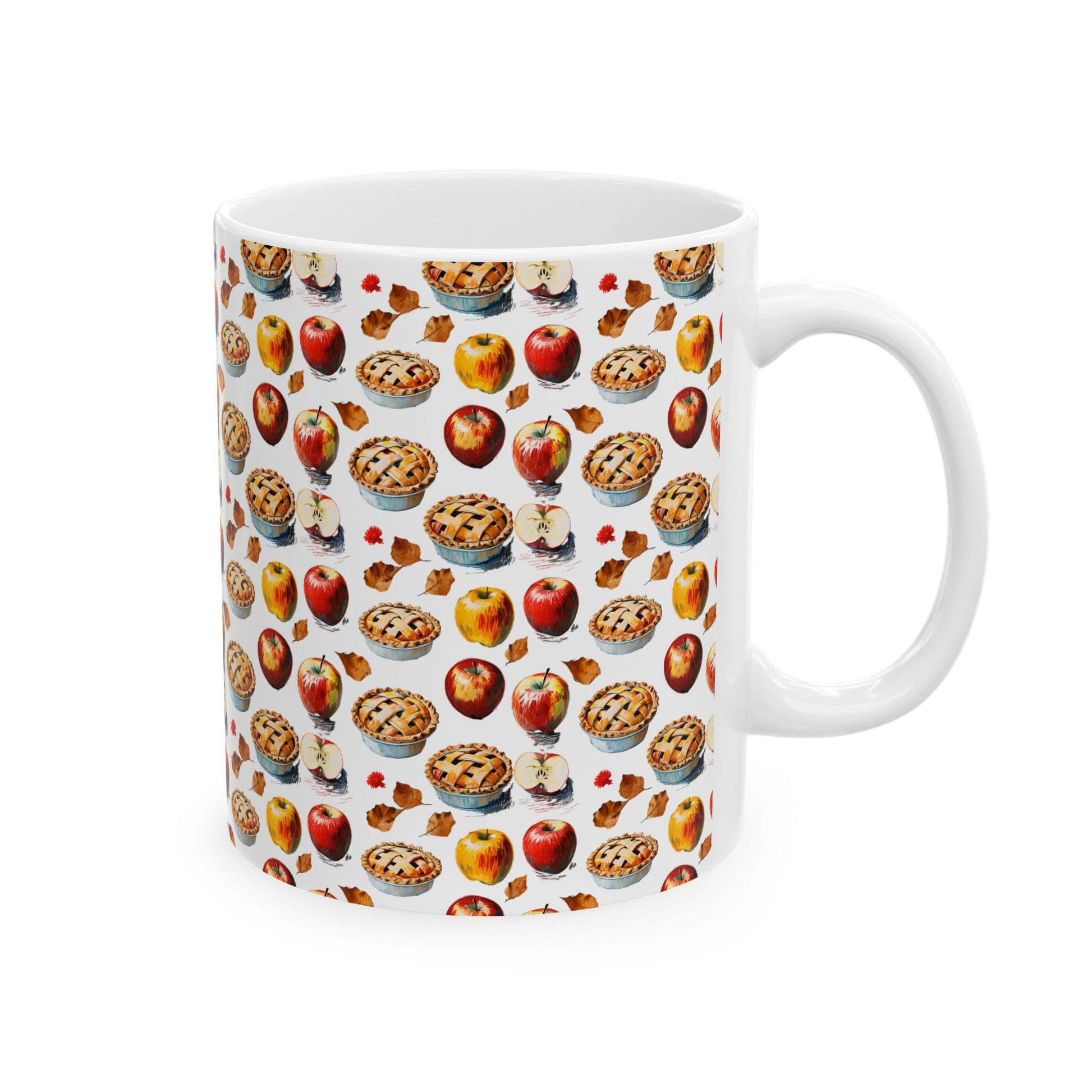 Autumn Pie Ceramic Mug: Cozy Fall Kitchen Decor