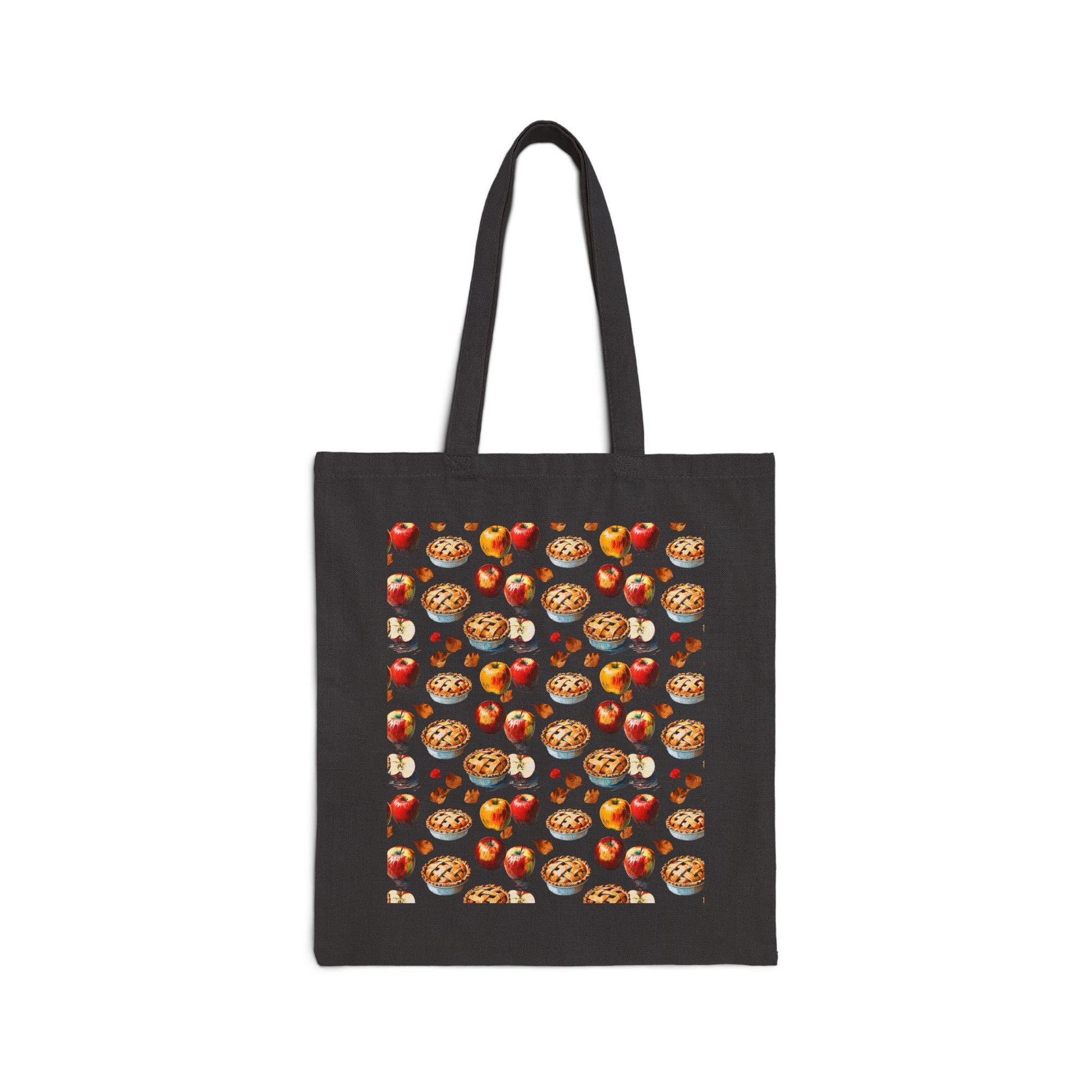 Cute Foodie Cotton Canvas Tote Bag, Apple Pie Tote, Shopping Bag for Food Lovers, Grocery Tote, Eco-Friendly Bag, Gift for Chefs & Cooks