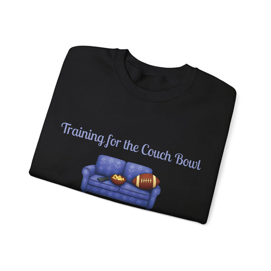 Training for the Couch Bowl Embroidered Sweatshirt: Lazy Day Loungewear