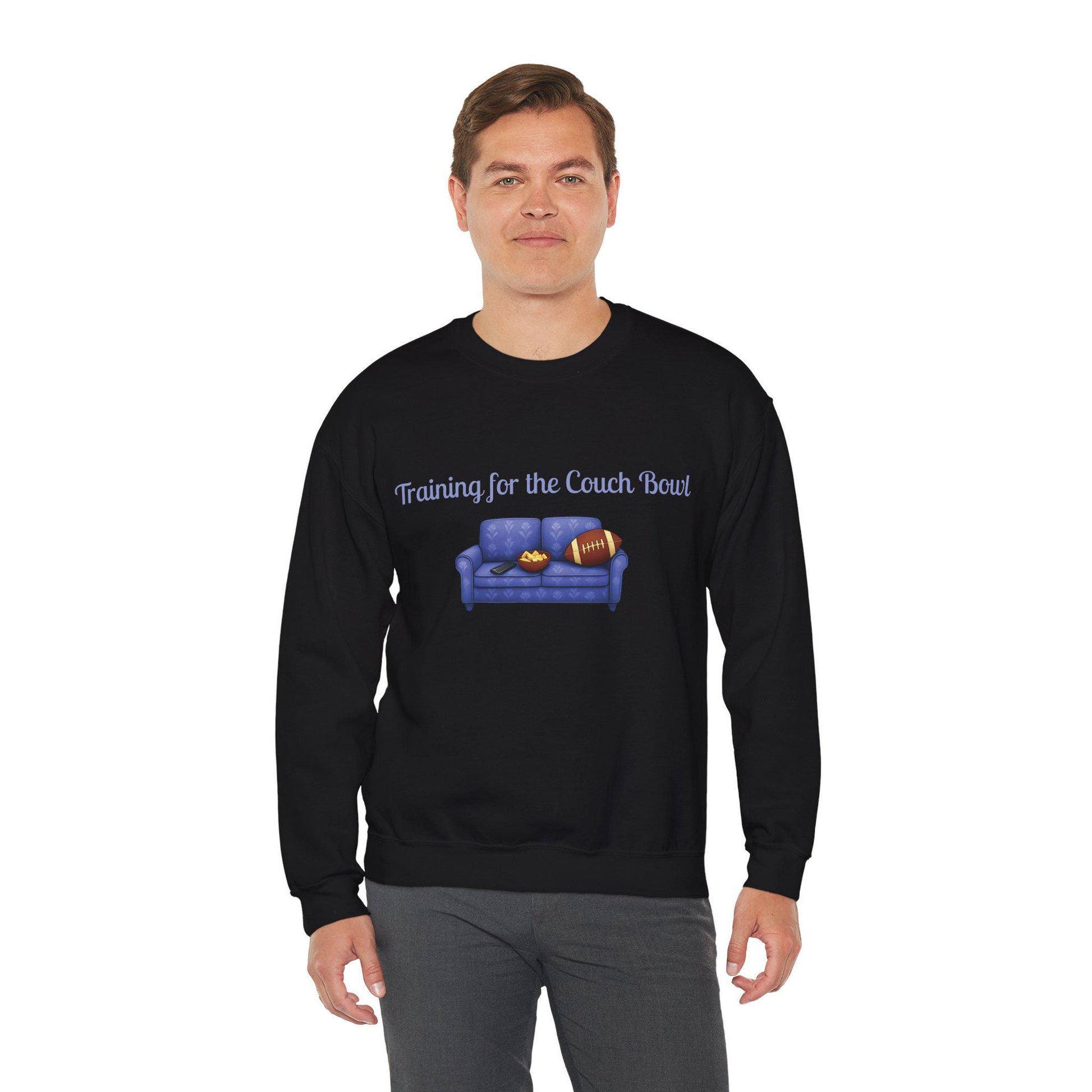 Training for the Couch Bowl Embroidered Sweatshirt: Lazy Day Loungewear