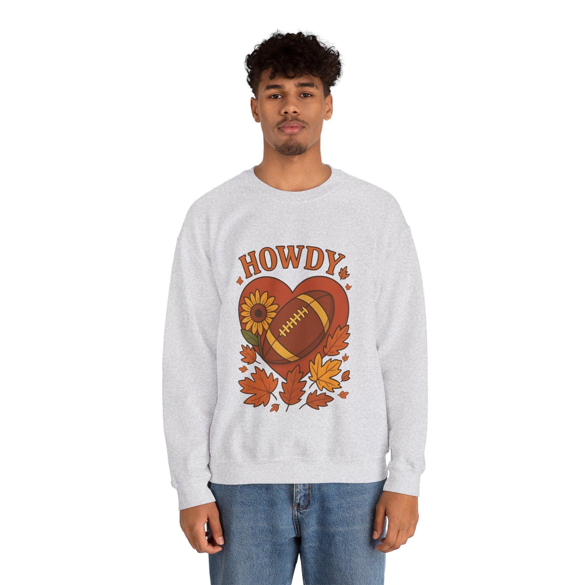 Fall Football Vibes Crewneck: Embroidered Texas Sweatshirt