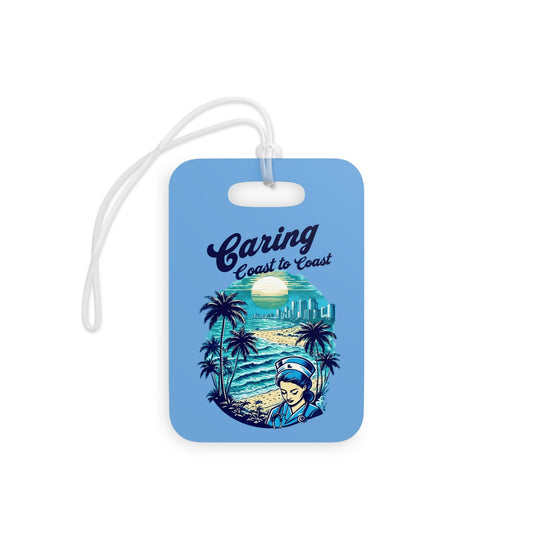 Tropical Luggage Tag: Travel Nurse, Summer Vacation Accessory