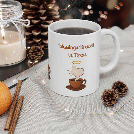 Texas Blessed Ceramic Mug: Southern Charm Coffee Cup