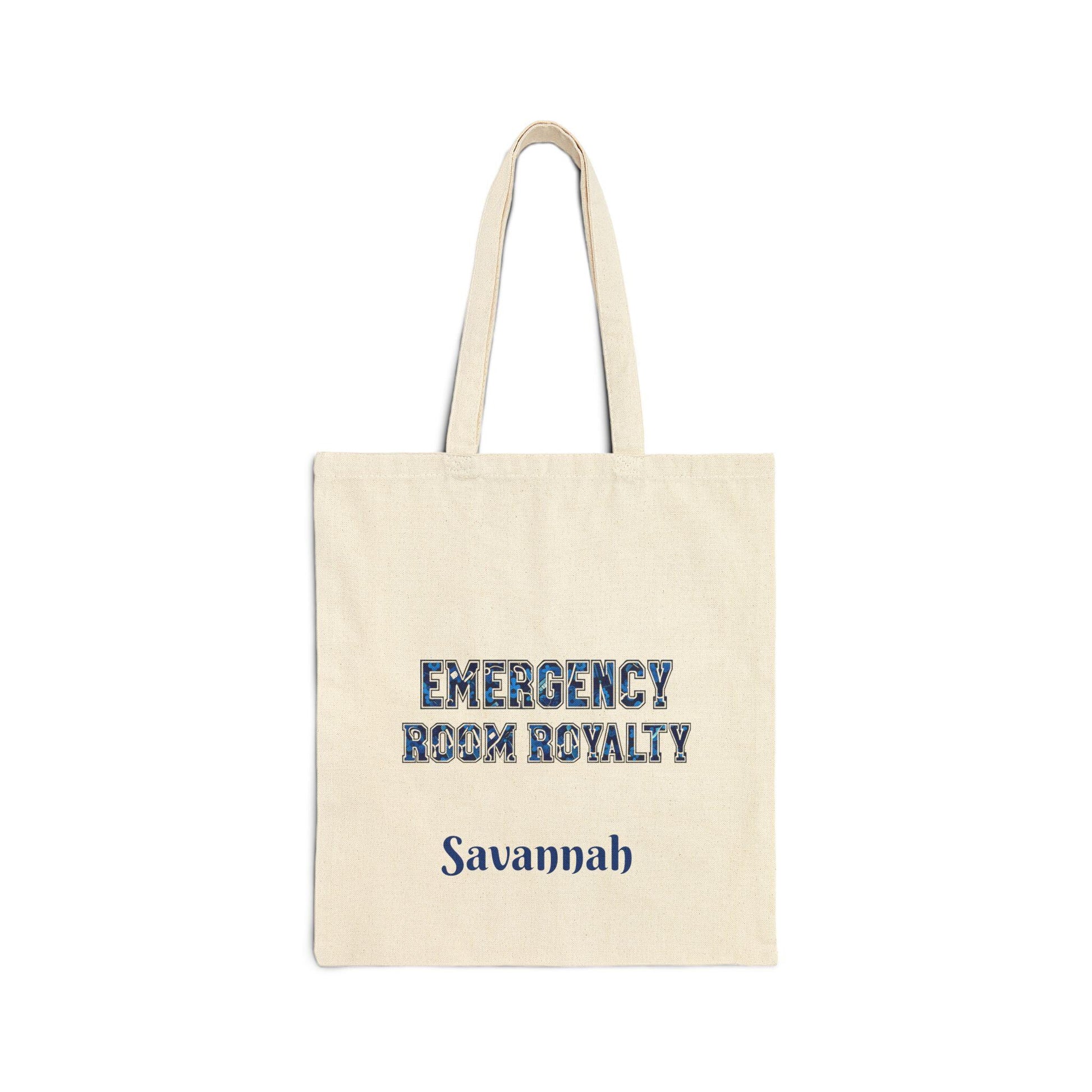 Emergency Room Royalty Cotton Canvas Tote Bag: Nurse, Medical Student Gift