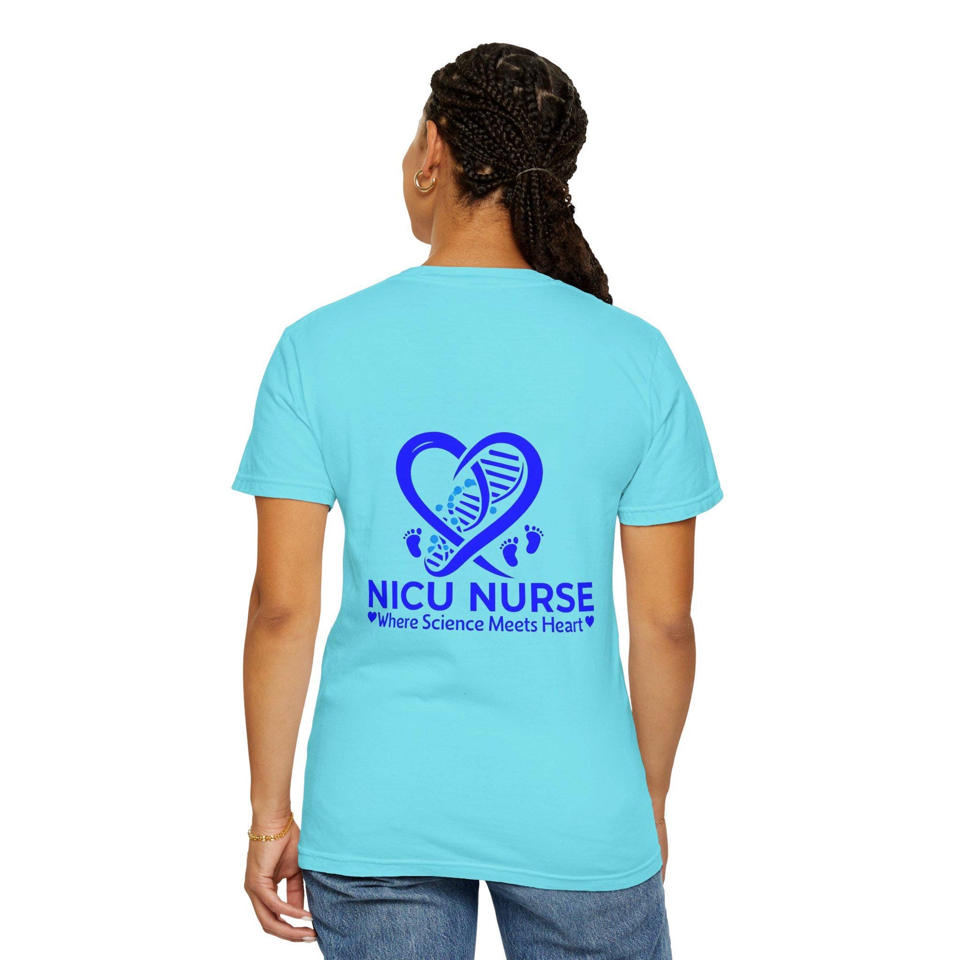 NICU Nurse T-Shirt: Personalized Heartbeat Design, Comfort Colors Tee