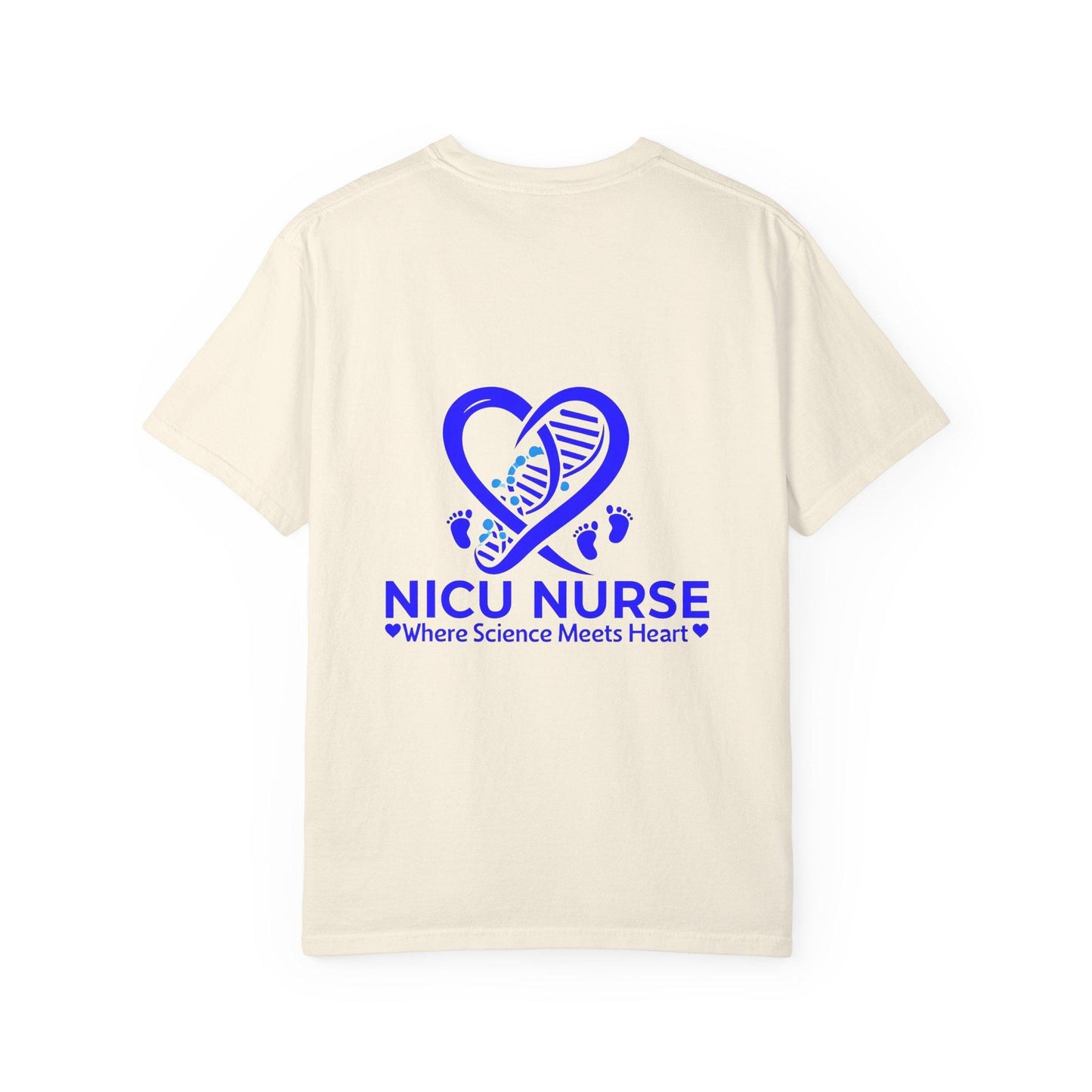 NICU Nurse T-Shirt: Personalized Heartbeat Design, Comfort Colors Tee