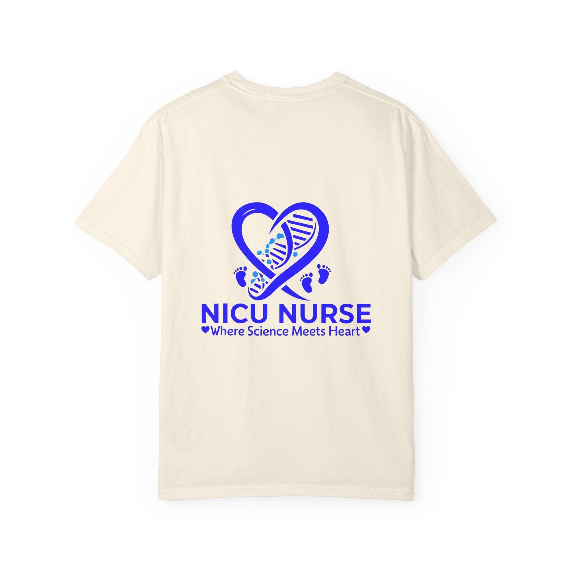 NICU Nurse T-Shirt: Personalized Heartbeat Design, Comfort Colors Tee
