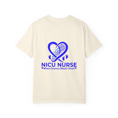 NICU Nurse T-Shirt: Personalized Heartbeat Design, Comfort Colors Tee