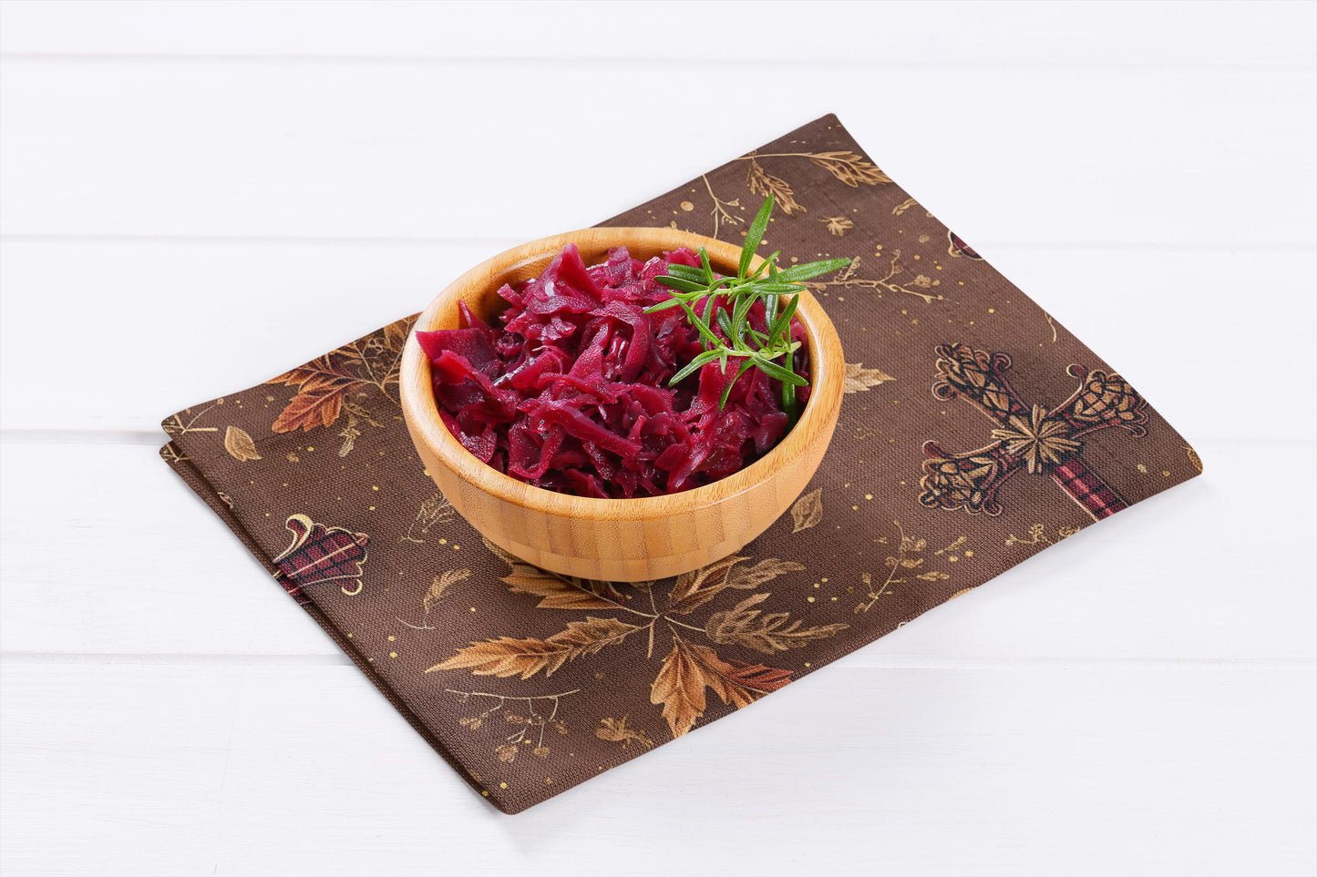 Autumn Floral Cross Stitch Placemat: Rustic Thanksgiving Table Decor