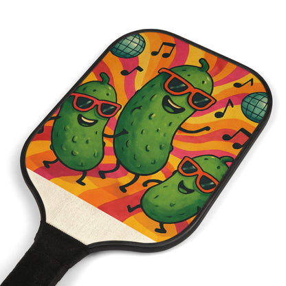 Wooden Pickleball Paddle Set: Fun Family Game with Carry Bag