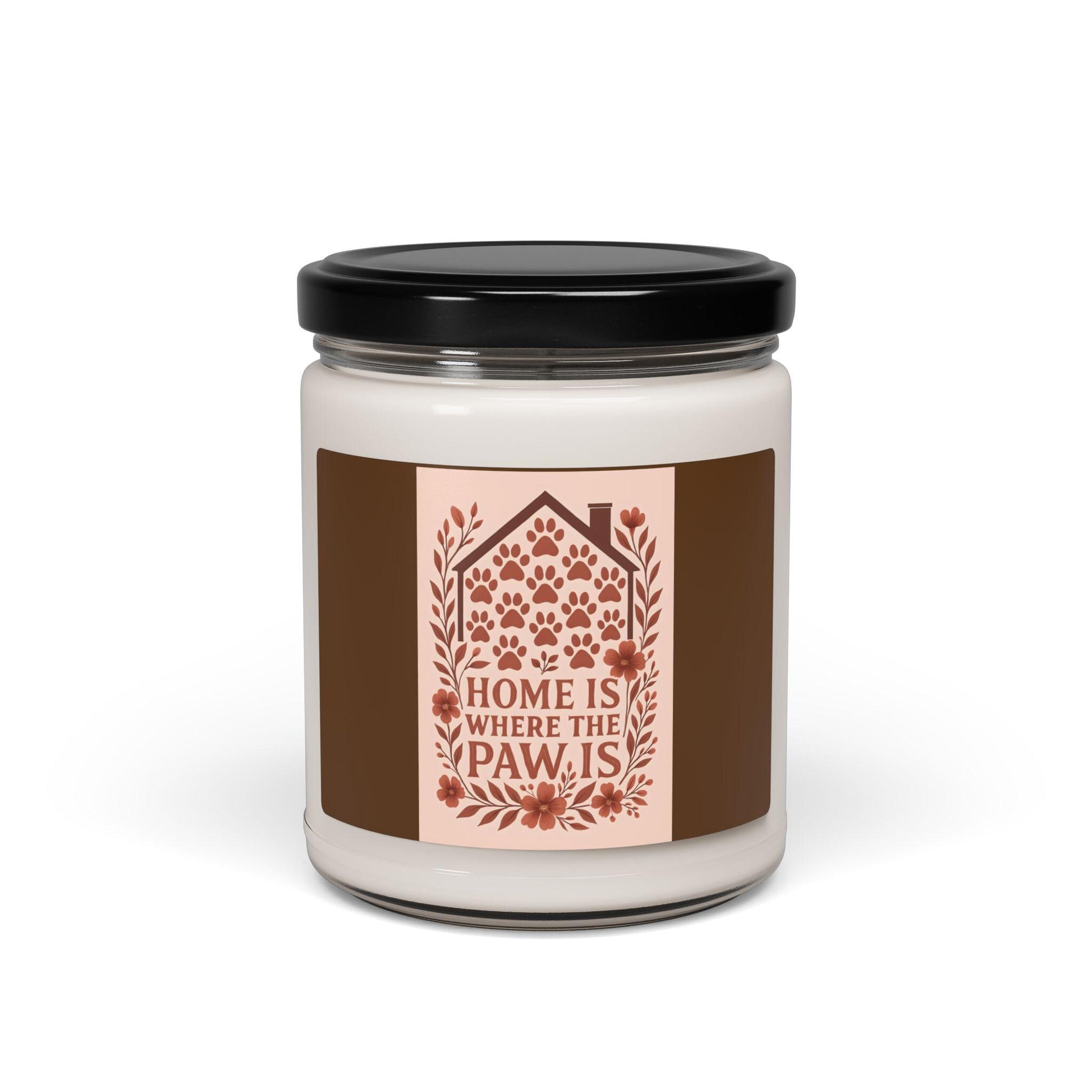 Scented Soy Candle: Home is Where the Paw Is - Pet Lover Gift