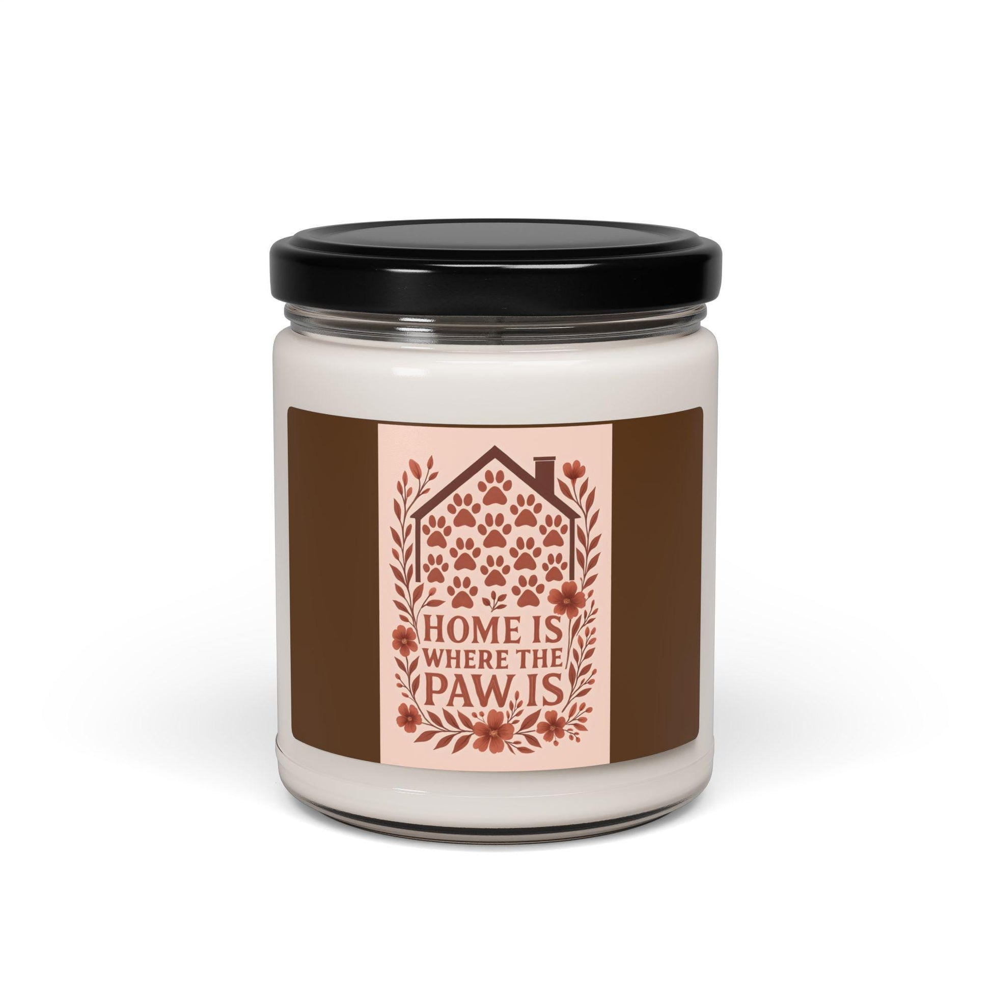 Scented Soy Candle: Home is Where the Paw Is - Pet Lover Gift