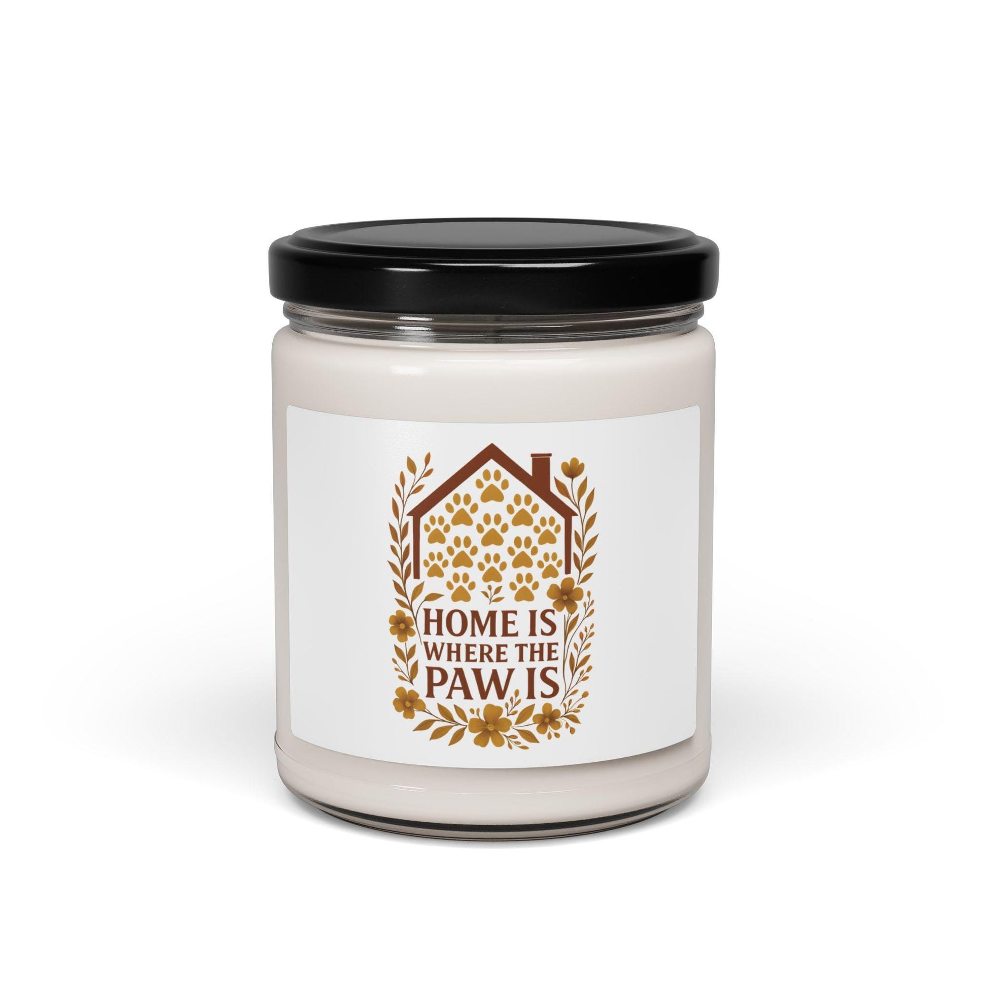 Scented Soy Candle: Home is Where the Paw Is - Pet Lover Gift