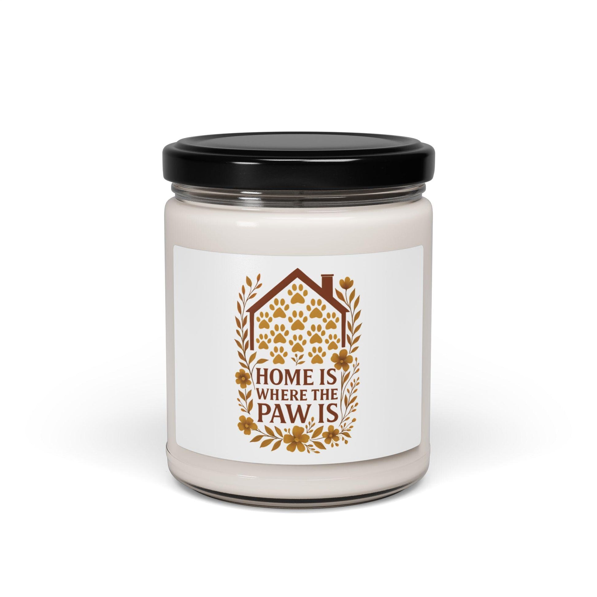 Scented Soy Candle: Home is Where the Paw Is - Pet Lover Gift
