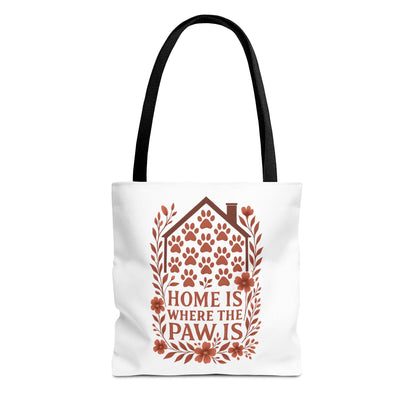 Home is Where the Paw Is Tote Bag: Floral Pet Lover Accessory