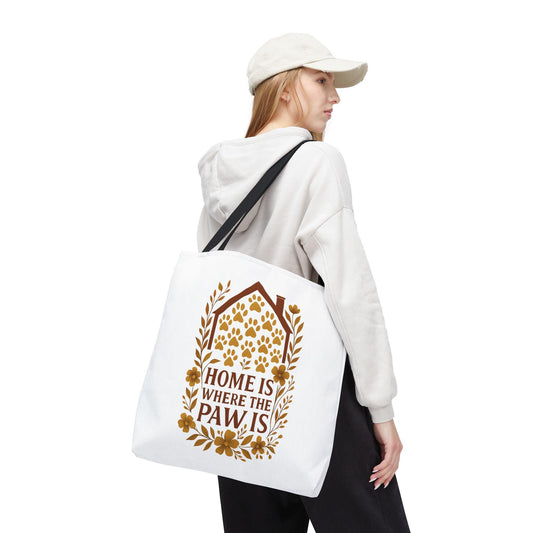 Home is Where the Paw Is Tote Bag: Floral Pet Lover Accessory