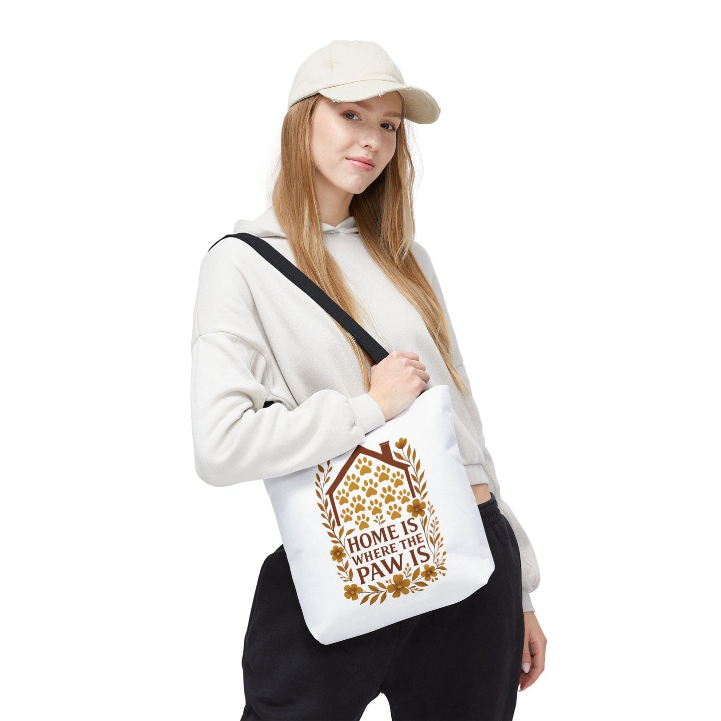 Home is Where the Paw Is Tote Bag: Floral Pet Lover Accessory