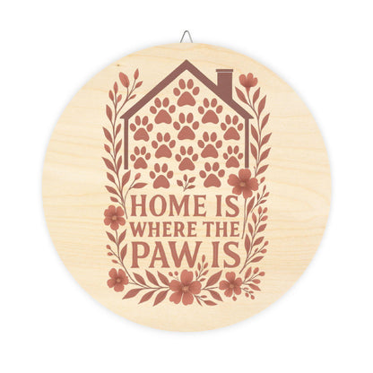 Paw Print Wooden Sign: Rustic Pet Lover Wall Art