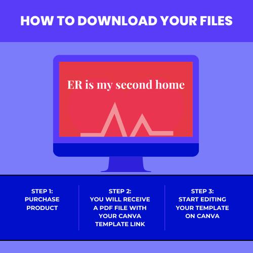 ER Nurse Quote Templates: 100 Motivational Sayings, Editable Canva PDF