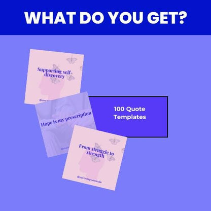 100 Mental Health Nurse Editable Quote Templates PDF | Inspirational, Supportive & Self-Care Canva Designs