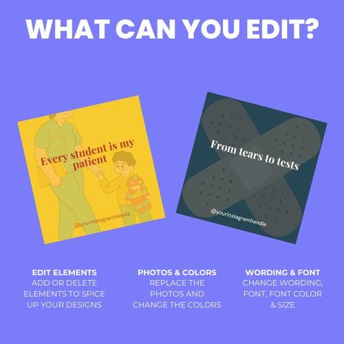 100 School Nurse Editable Quote Templates PDF | Inspirational, Funny & Appreciation Canva Designs