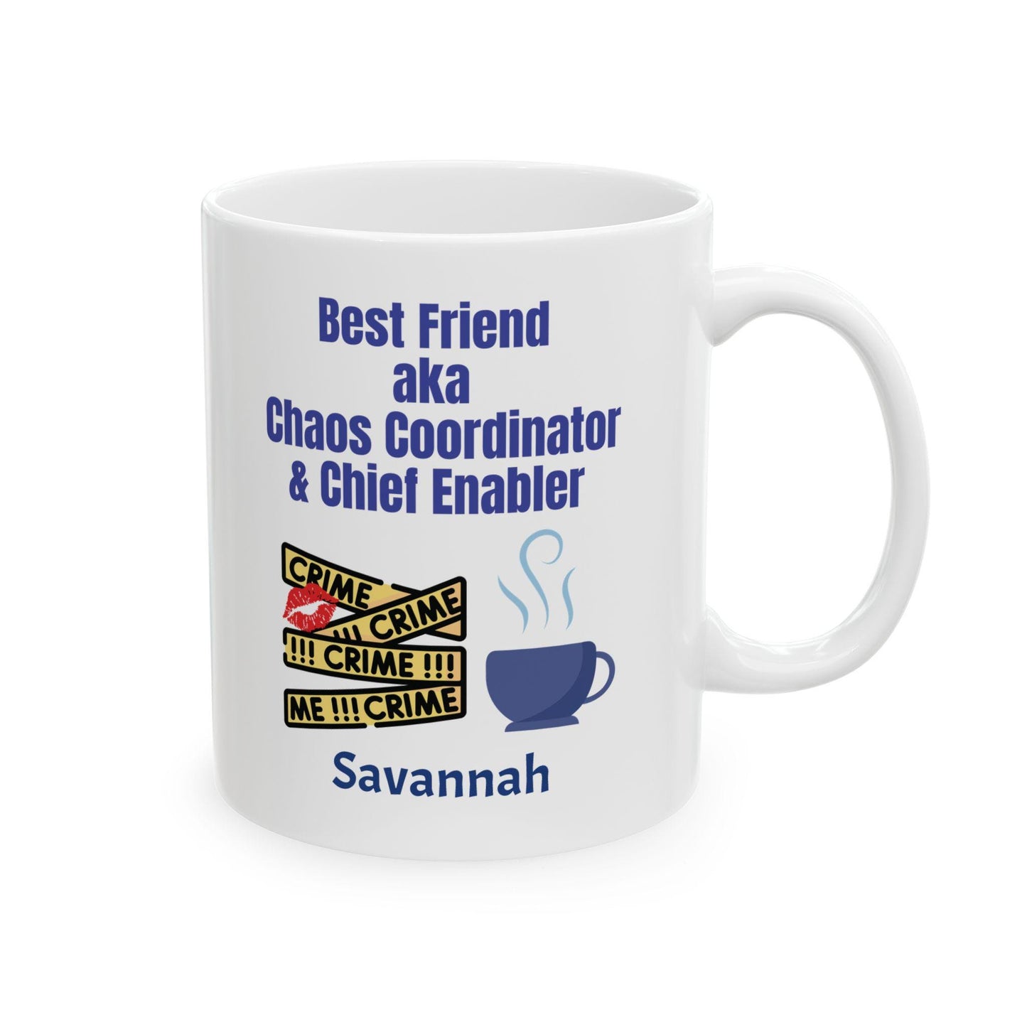 Funny Best Friend Ceramic Mug, Humor Chaos Coordinator Chief Enabler Gift, Coffee Cup, Tea Mug, Sarcastic Coworker Gift, Office Mug