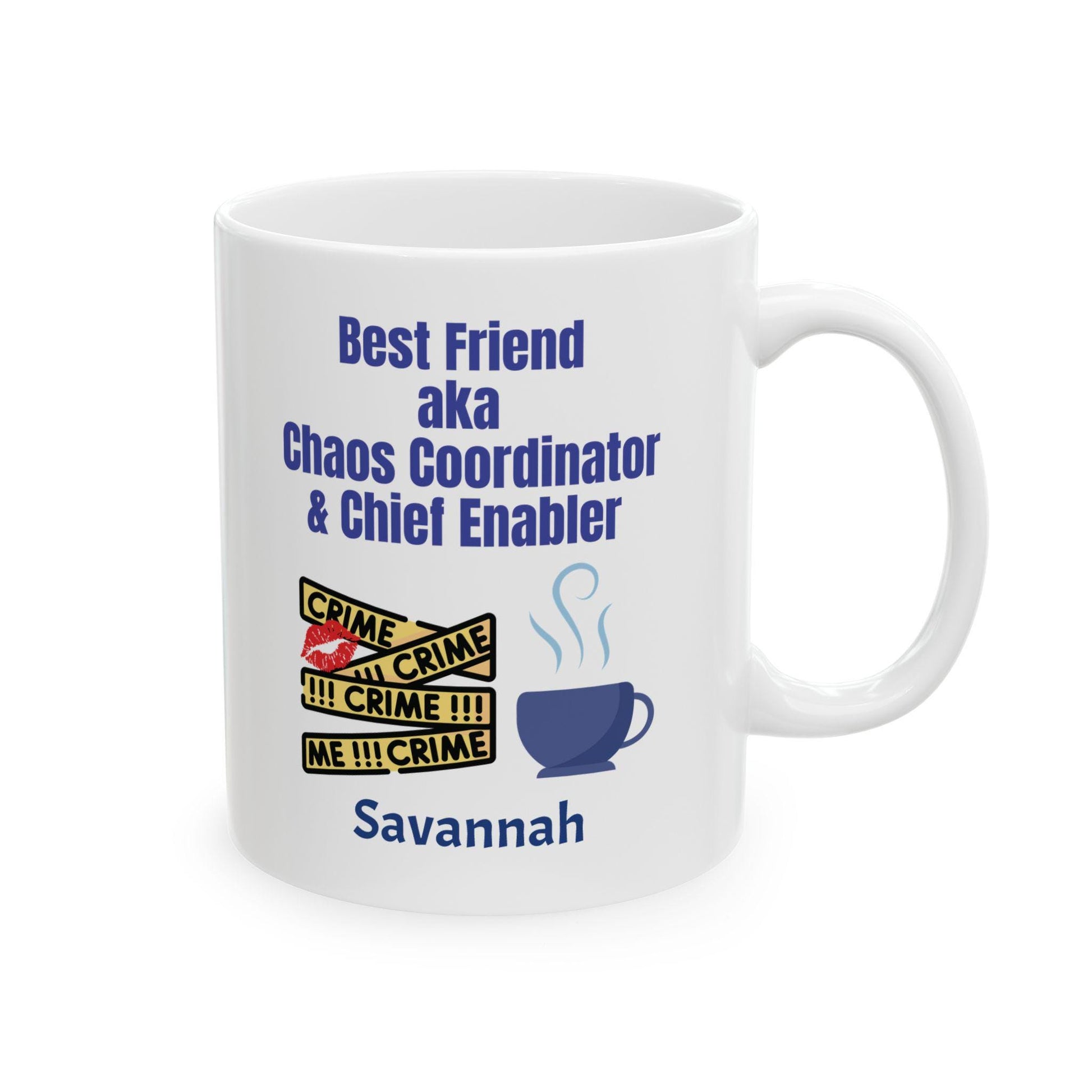 Funny Best Friend Ceramic Mug, Humor Chaos Coordinator Chief Enabler Gift, Coffee Cup, Tea Mug, Sarcastic Coworker Gift, Office Mug