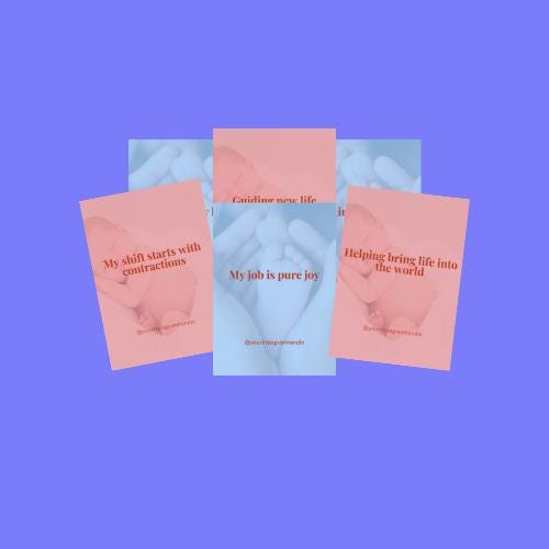 Labor and Delivery Nurse Quotes: 100 Editable Canva Templates (PDF Download