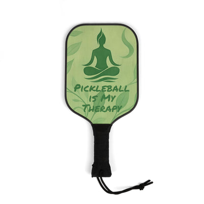 Pickleball Paddle Set: Wood Paddles, Carry Bag, Relaxation Theme