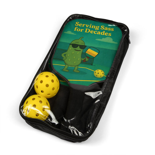 Fun Pickleball Paddle Set: Wooden Paddles & Balls
