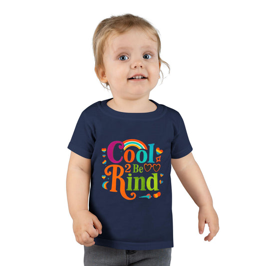 Colorful Cool 2 Be Kind Toddler T-shirt, Youth Shirt, Kids Gift, Playdate Outfit, Fun Summer Tee, Birthday, Everyday Wear