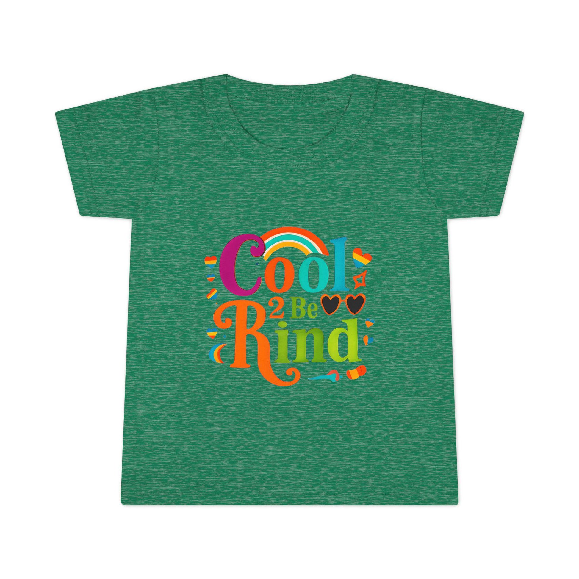 Colorful Cool 2 Be Kind Toddler T-shirt, Youth Shirt, Kids Gift, Playdate Outfit, Fun Summer Tee, Birthday, Everyday Wear