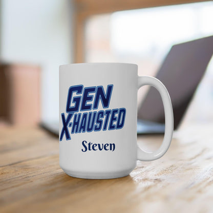 Gen X-Hausted Ceramic Coffee Mug: Funny Sarcastic Office Humor