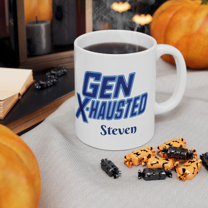 Gen X-Hausted Ceramic Coffee Mug: Funny Sarcastic Office Humor