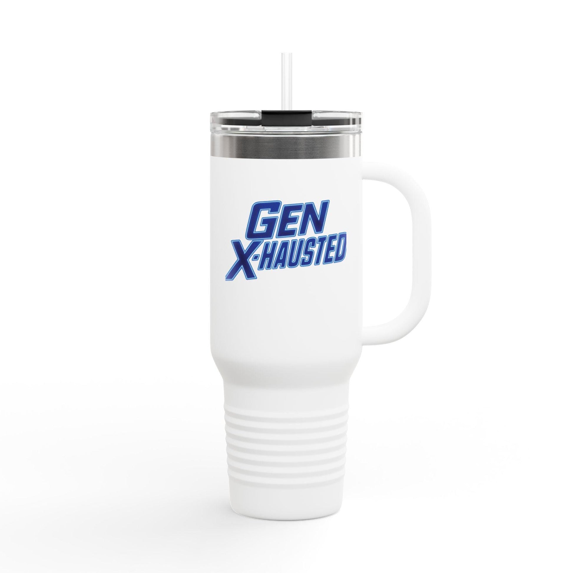 Gen X-Hausted Insulated Travel Mug: 40oz Stainless Steel Tumbler