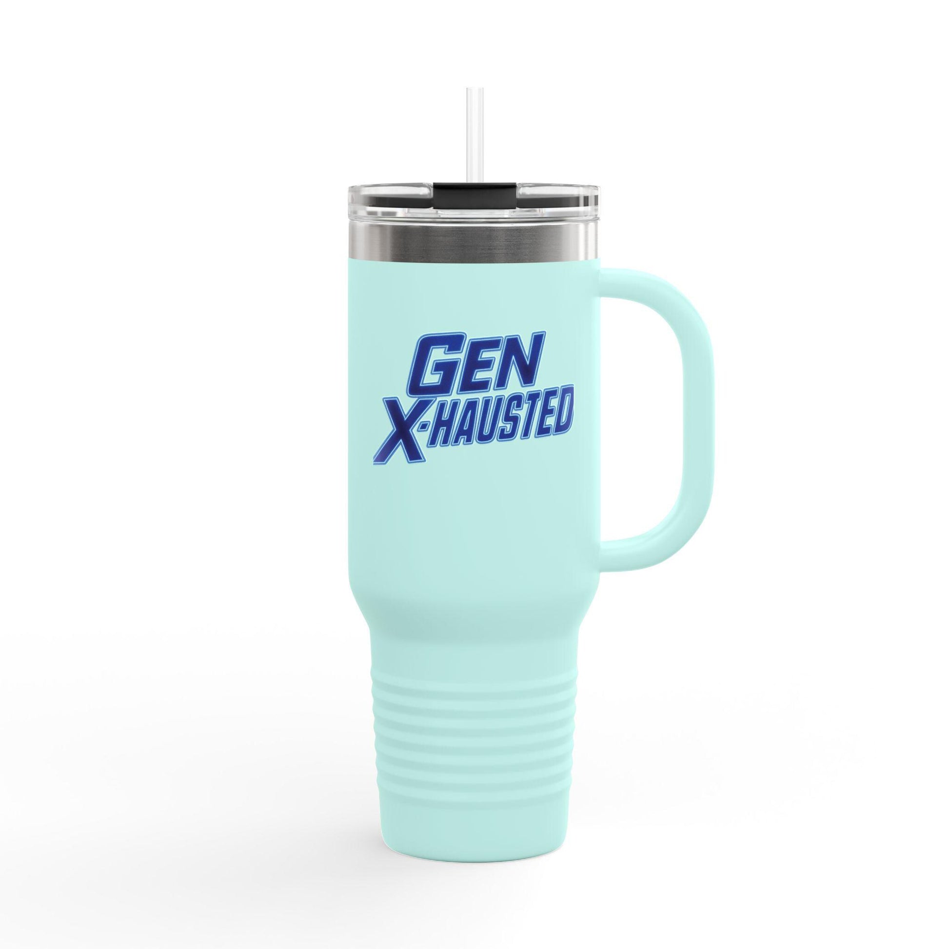Gen X-Hausted Insulated Travel Mug: 40oz Stainless Steel Tumbler