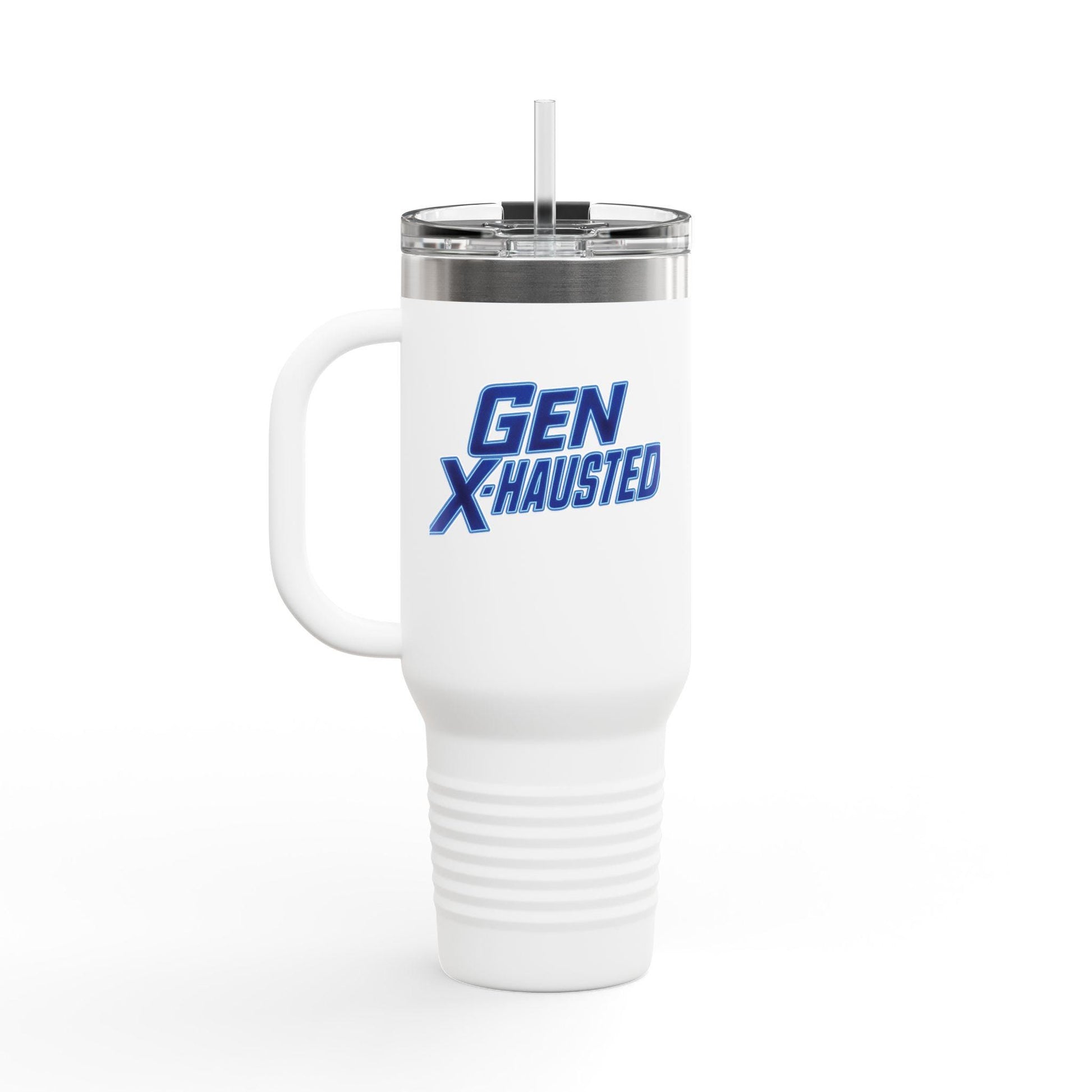 Gen X-Hausted Insulated Travel Mug: 40oz Stainless Steel Tumbler