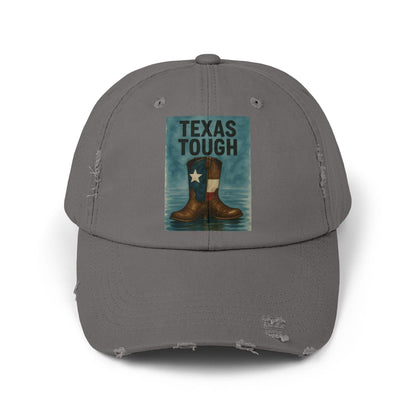 Distressed Texas Cowboy Boots Cap: Unisex Baseball Hat, Texas Flood Support