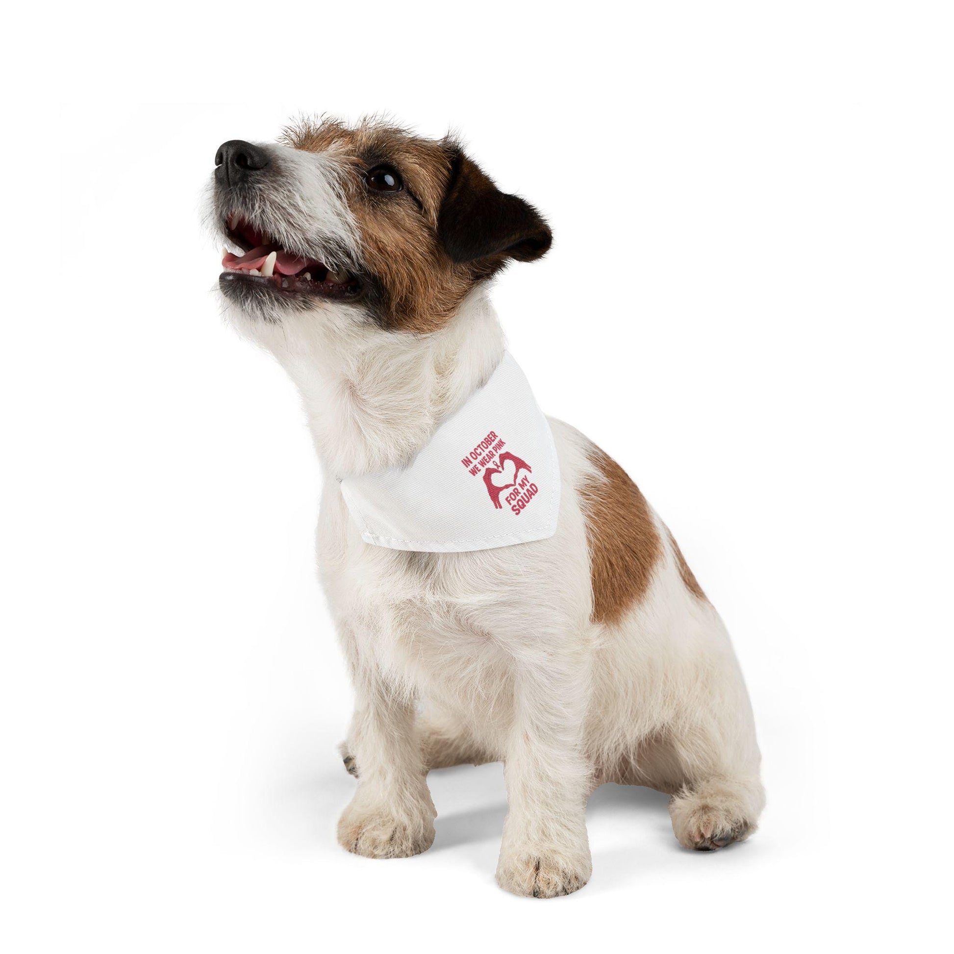 Breast Cancer Awareness Pet Bandana: Stylish Polyester Dog Collar