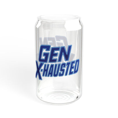 Gen X-Hausted Sipper Glass: Funny 16oz Novelty Drinking Cup