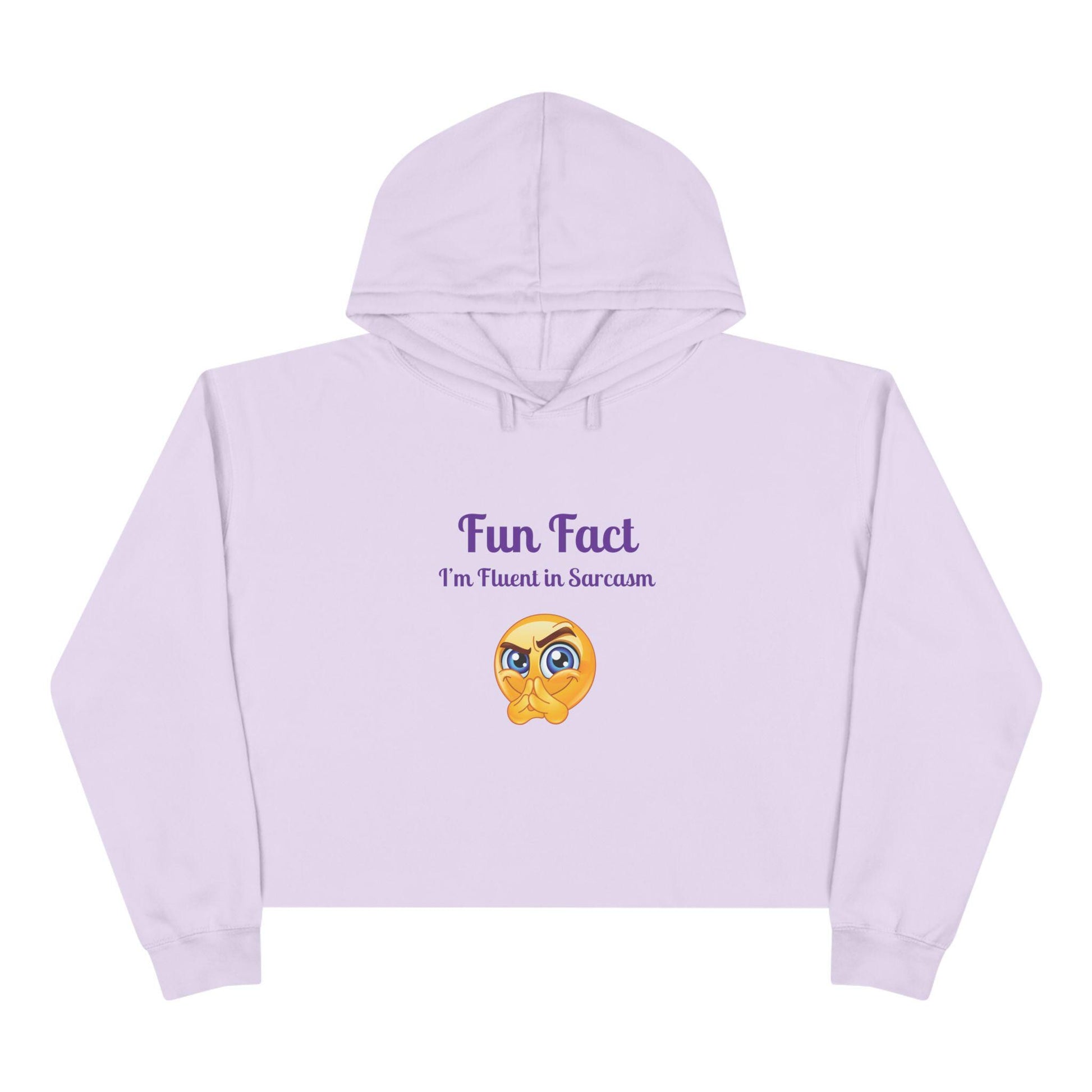 Sarcasm Crop Hoodie: Funny Trendy Cotton Blend Sweatshirt